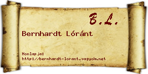 Bernhardt Lóránt névjegykártya