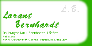 lorant bernhardt business card